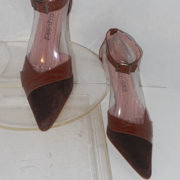 COUP DE'TAT BROWN LEATHER SHOES SIZE 9 MEDIUM - Picture 5 of 7